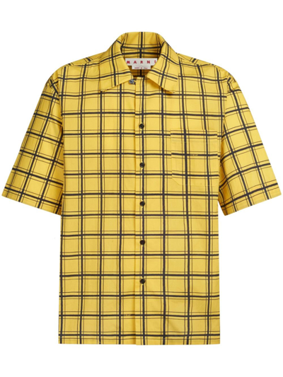 Marni Short-sleeve Checked Shirt In Multicolor