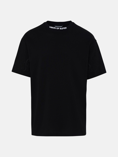 Vision Of Super T-shirt Fiamme Nere In Black