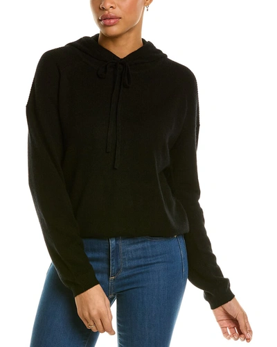 Amicale Cashmere Easy Cashmere Hoodie In Black