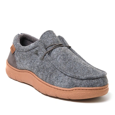 Dearfoams Mens Memory Foam Slip-on Slippers In Gray