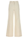 Nude High-waisted Stretch Cotton Wide Leg Jeans In White