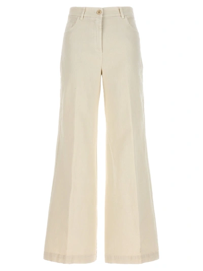 Nude Wide Leg Jeans In White