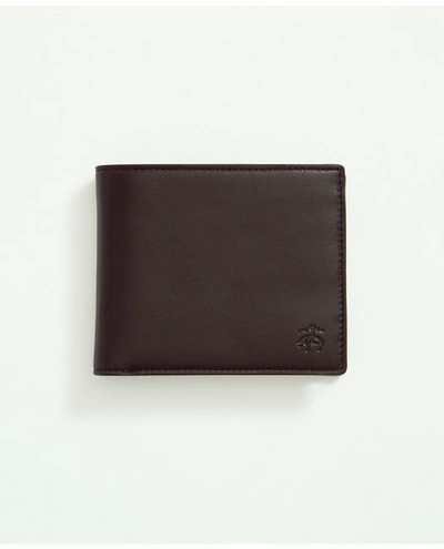 Brooks Brothers Lambskin Wallet In Black