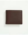 Brooks Brothers Lambskin Wallet In Brown