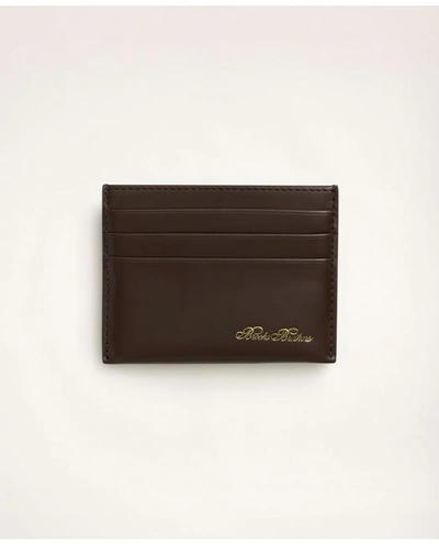 Brooks Brothers Lambskin Card Case | Brown