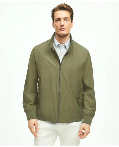 Brooks Brothers Cotton Blend Harrington Jacket | Olive | Size Xs