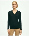 Brooks Brothers Merino Wool V-neck Sweater | Black | Size Medium