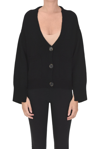 Alpha Studio Woman Cardigan Black Size 12 Merino Wool In Black