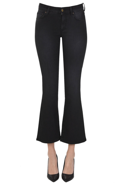 Ps. Don't Forget Me Cropped Flared Leg Jeans In Black