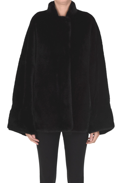 Martylo Eco-fur Jacket In Black