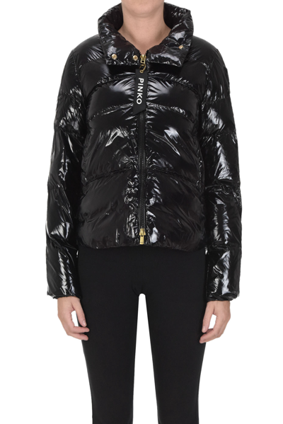 Pinko Mirco Eco-friendly Down Jacket In Black