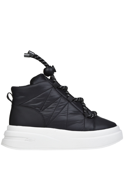 Ash Igloo Quilted Platform Sneakers In Black