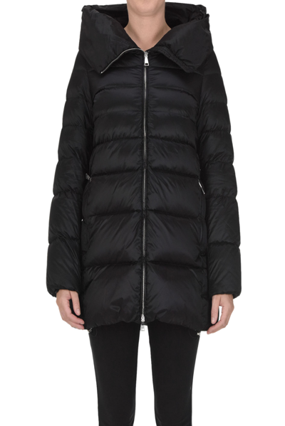 Add Hooded Down Jacket In Black