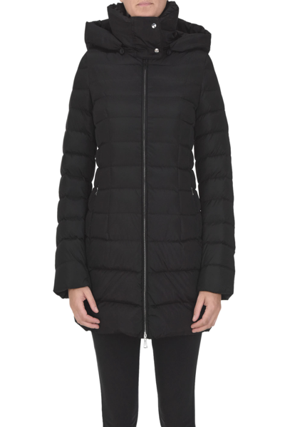 Add Waisted Down Jacket In Black