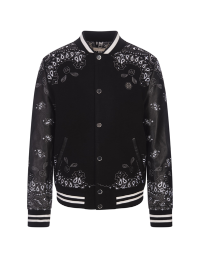 Philipp Plein Paisley-print Bomber Jacket In Black