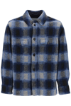 Isabel Marant Marant Kervon Checkered Overshirt In Navy (blue)