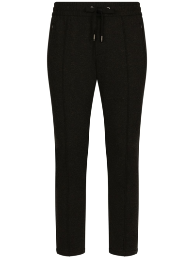 Dolce & Gabbana Drawstring Straight-leg Trousers In Black