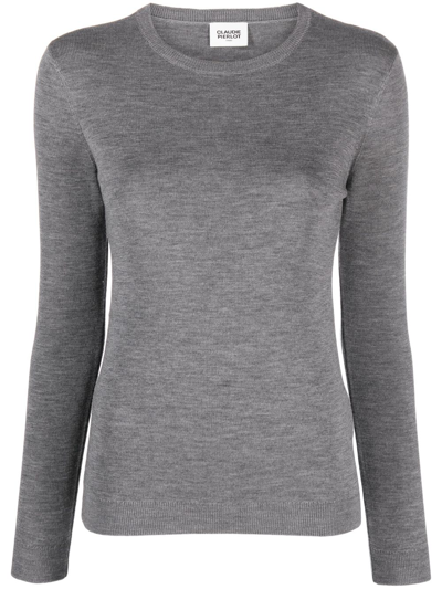 Claudie Pierlot Melange-effect Wool Jumper In Grey