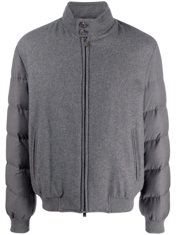 Corneliani press-stud quilted jacket - Grey