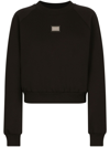 DOLCE & GABBANA LOGO-PLAQUE CREW-NECK SWEATSHIRT