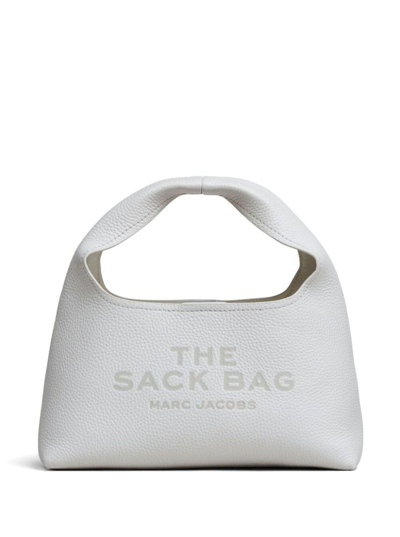 Marc Jacobs Logo Debossed Mini Top Handle Bag In White