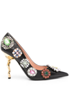 MOSCHINO 105MM CRYSTAL-EMBELLISHED PUMPS