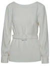 P.a.r.o.s.h White Polyester Blouse In White
