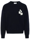 Isabel Marant Atley Cotton And Wool Blend Sweater In Blue