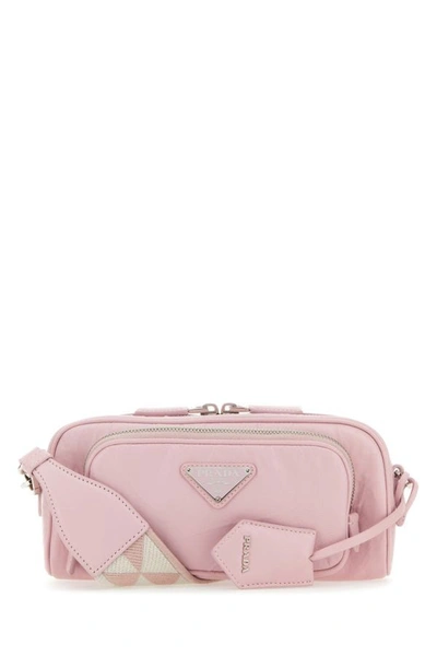 Prada Nappa Leather Shoulder Bag In Pink
