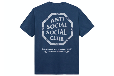 Pre-owned Anti Social Social Club X Ufc Ultimatum Tee Blue