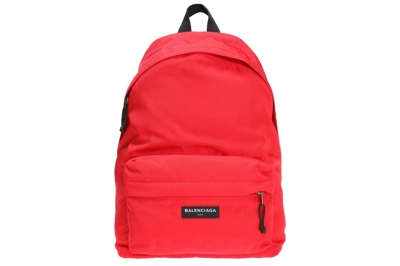 Pre-owned Balenciaga Patched Explorer Rucksack Backpack Red
