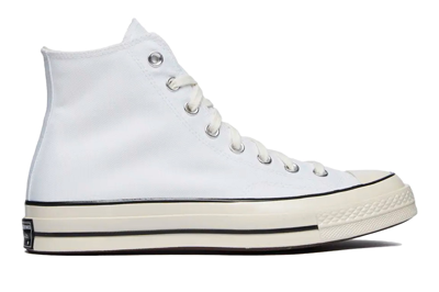 Pre-owned Converse Chuck Taylor All-star 70 Hi Vintage Canvas White In White/black/egret