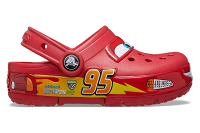 Pre-owned Crocs Classic Clog Lightning Mcqueen (kids) In Red