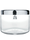 ALESSI DRESSED ENGRAVED GLASS BISCUIT BOX