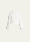 PROENZA SCHOULER WHITE LABEL CHUNKY WOOL CABLE-KNIT SWEATER