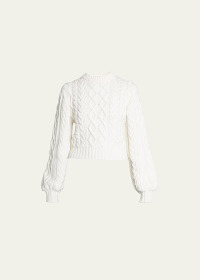 Proenza Schouler White Label Chunky Wool Cable-knit Jumper In Off White
