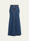 Zimmermann Luminosity Denim Maxi Skirt In Sapphire