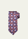 Charvet Men's Square-print Silk Tie In 3 Org