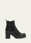 LA CANADIENNE PAXTON LEATHER LUG-SOLE CHELSEA BOOTIES