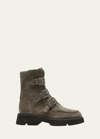 La Canadienne Benwin Suede Bootie In Charcoal