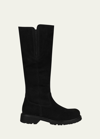 La Canadienne Helene Genuine Shearling Waterproof Boot In Black