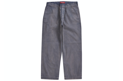 Pre-owned Supreme Chino Pant Washed Navy