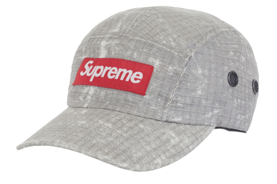 Pre-owned Supreme Distressed Ripstop Camp Cap Stone