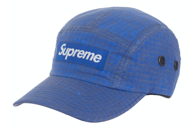 Pre-owned Supreme Distressed Ripstop Camp Cap Blue