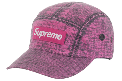 Pre-owned Supreme Distressed Ripstop Camp Cap Pink