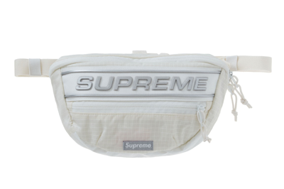 Pre-owned Supreme Logo Waist Bag White
