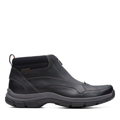 Clarks Men's Collection Walpath Zip Leather Slip On Boots In Black