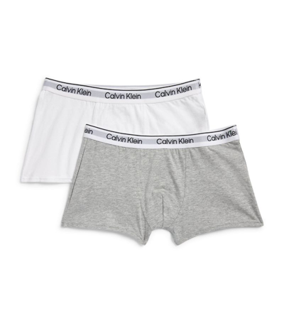 Calvin Klein Kids' Pack Of 2 Logo Boxers (14-16 Years) In White