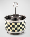Mackenzie-childs Supper Club Courtly Check Flatware Caddy