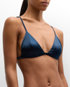 Kiki De Montparnasse Tous Les Jours Soft Wireless Triangle Bra In French Navy